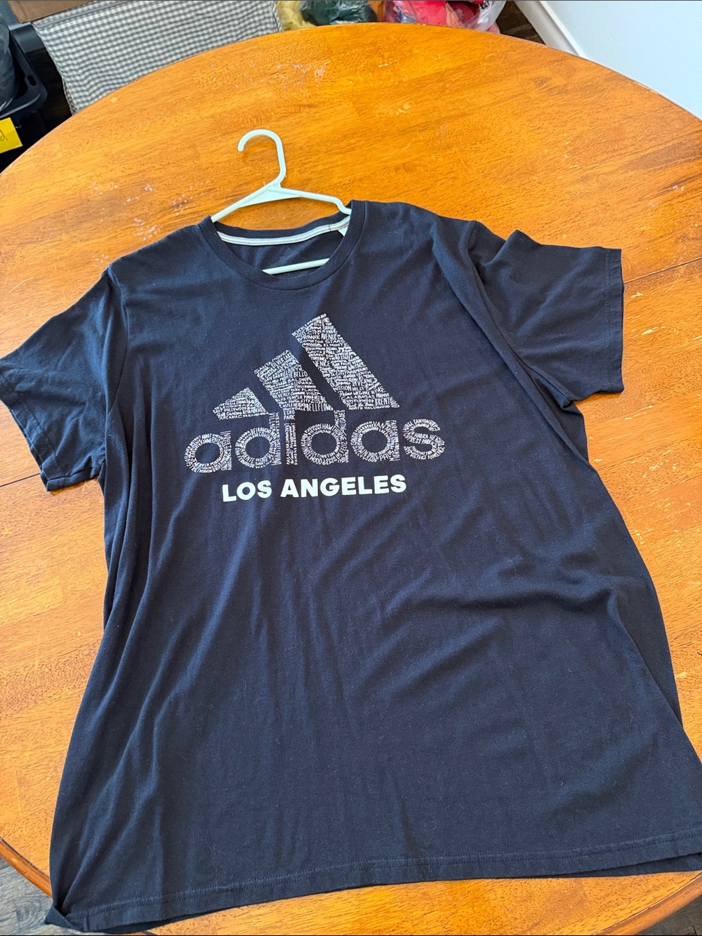 adidas Black Los Angeles Graphic Short Sleeve Tee xxl